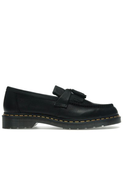 Dr. Martens Mocasini din piele Adrian Yellow Stitch Ambassador negri