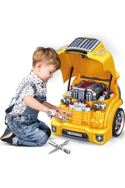 MASROO Toys Motor Engine Playset - Large Truck Mechanic Build & Repair Toy wi...