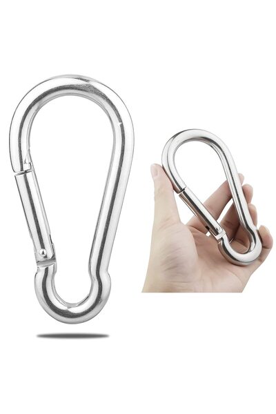 GENERAL Large Spring Snap Hook Carabiner, 304 Stainless Steel Snap Hook Heavy...