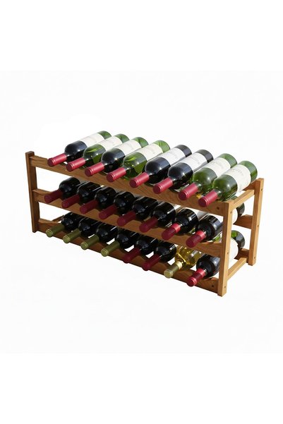 Relaxdays Raft de vin Relaxdays, 24 de sticle, 28x21x78 cm