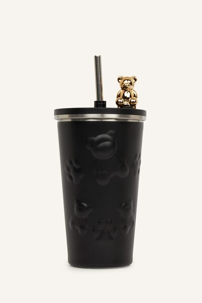 DeFacto Detailed Unisex Mug with a Pipette-Tipped Teddy Bear Design H8542Axns