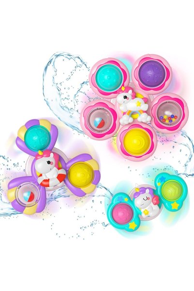 GENERAL Baby Suction Cup Spinner Toys, Sensory Toys Bath Toys for Toddlers 1-...