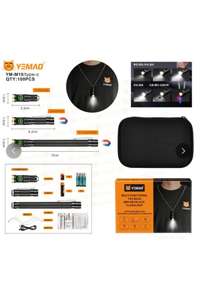 YEMAO Lanterna mini de purtat la gat M10 YM-M10