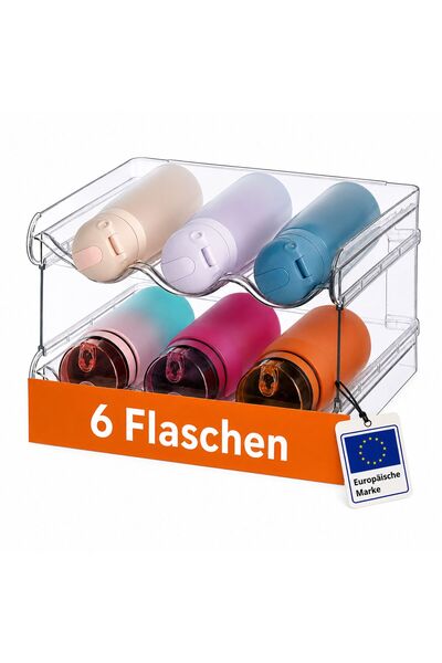 Relaxdays Suport sticle stivuibil 10054165_9541, fabricat din plastic PET de ...