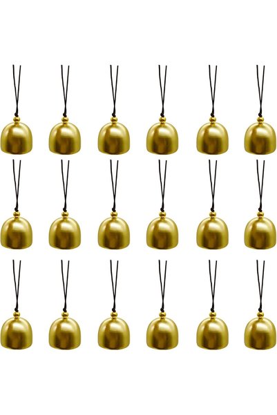 HaveLovely 15 Pcs Mini Brass Bells, Brass Bells, 1.1 Inch Small Gold Copper F...