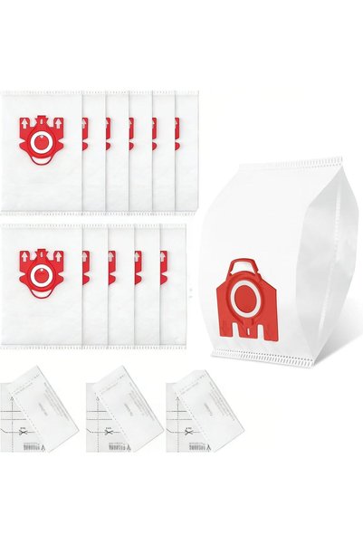 NUANRONGGE 12-Pack 3D Airclean FJM Vacuum Dust Bags, Compatible with Miele C1...