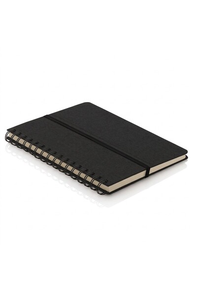 JOY CREATIVE Caiet A5 cu spira dubla si suport telefon, coperta RPET, 160 pag...
