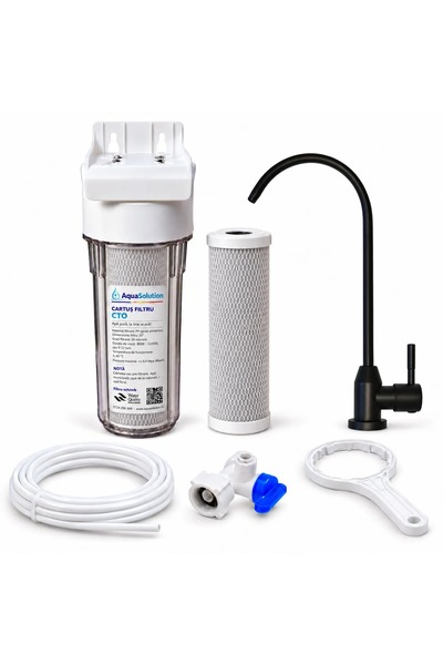 Aqua Solution Filtru de apa AquaSolution CTO transparent, carbune activ bloc,...