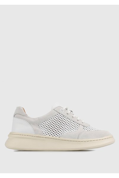 Eclipse White Leather Women's Shoes