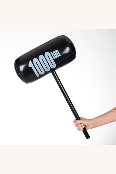Comerivo Ciocan gonflabil 60 cm pentru petreceri si jocuri, cu imprimeu 1000 ton