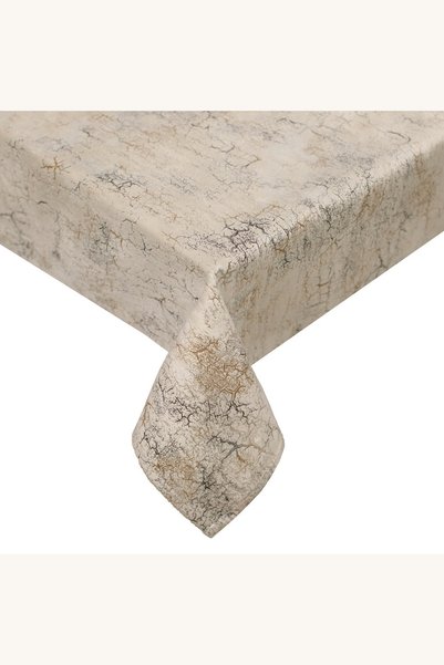 Comerivo Fata de masa de Craciun cu model marmura auriu si argintiu, bej, 180...