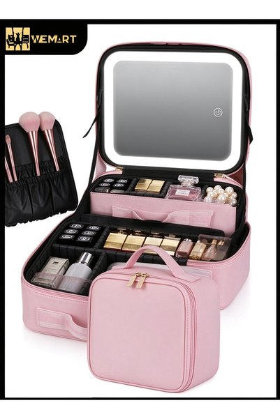 Wemart Travel Makeup Box Makeup Makeup Box Storage Box Portable Artist Storag...