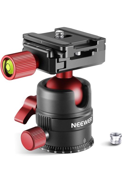 NEEWER رأس حامل ثلاثي القوائم، 360 °   رأس كروي دوار بانورامي مع لوحة تثبيت س...