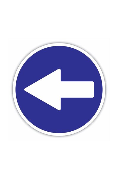 ShopPrint Semn Indicator Depasire stanga, autocolant, diametru 12 cm