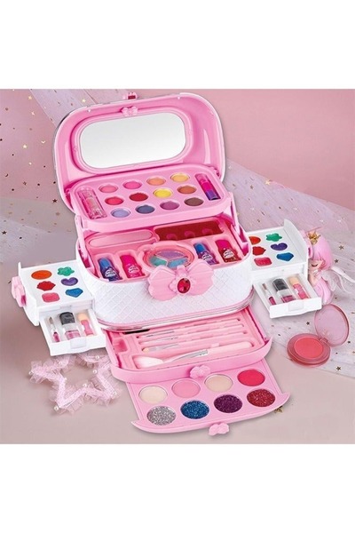 LIXADA Kids Makeup Kit for Girls, 54PCS Washable Real Makeup Set with Portabl...