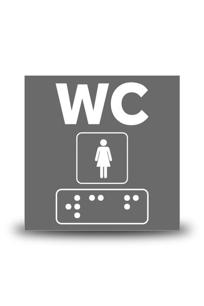 ShopPrint Plăcuță Braille – WC Femei