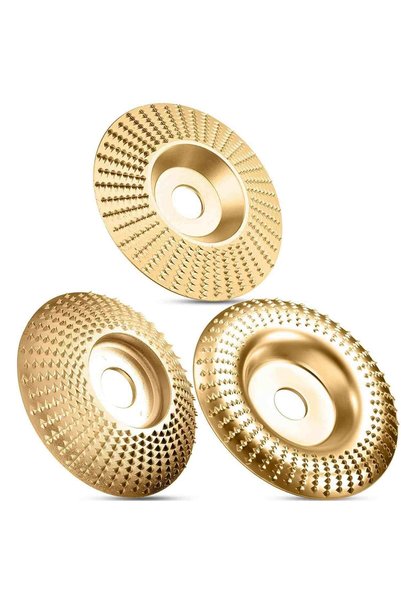 X SPRING Grinder Wheel, 10 cm Wood Shaping Disc with 1.6 cm Inner Diameter, G...