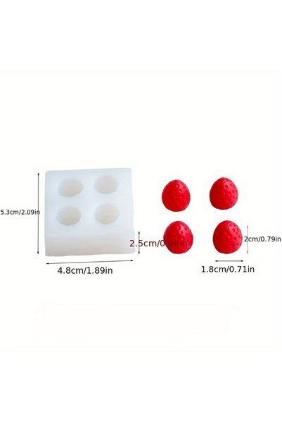 Choice a001 1One Strawberry-Shaped Silicone Mold-3DAromatherapy Candle Wax Mo...
