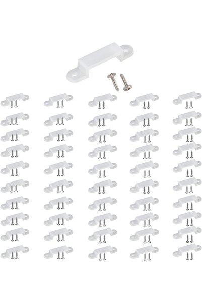 GENERAL 10Packs strip light mounting brackets,each pack included 5Pcs transpa...