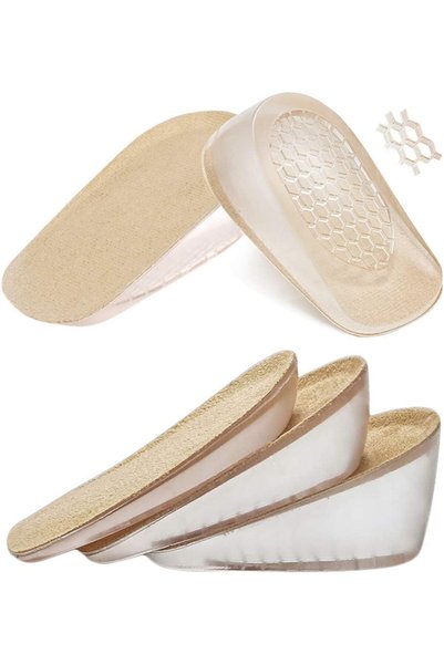 ASKIND 2 Pairs Gel Height Increase Insole, Invisible Heel Lift Inserts, Elast...