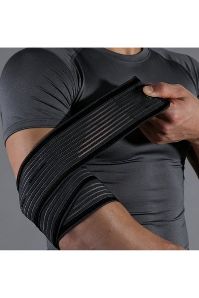 Choice Black 1 Pcs Adjustable Weightlifting Elbow Protector Elastic Straps Fo...
