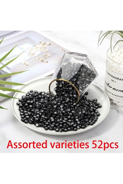 Choice 52pcs Black Letter Jewelry Making Kit 52/1251pcs Multicolor Letter Bea...