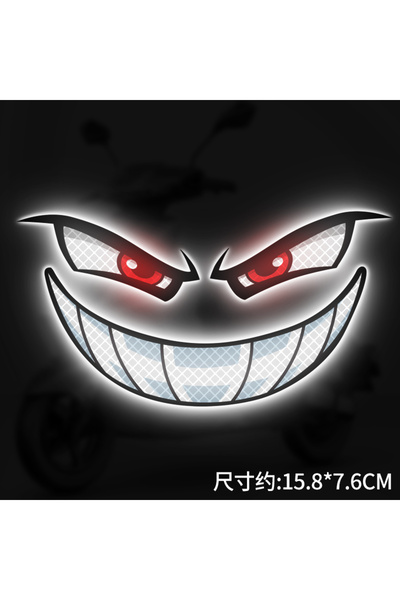 Choice JGYJ001-G 1PC Devil Eye Reflective Motorcycle Stickers Waterproof DIY ...