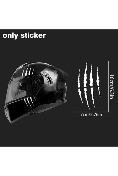 Choice 16x7cm GZ004-White 1PC Ghost Claw Motorcycle Helmet Stickers Waterproo...