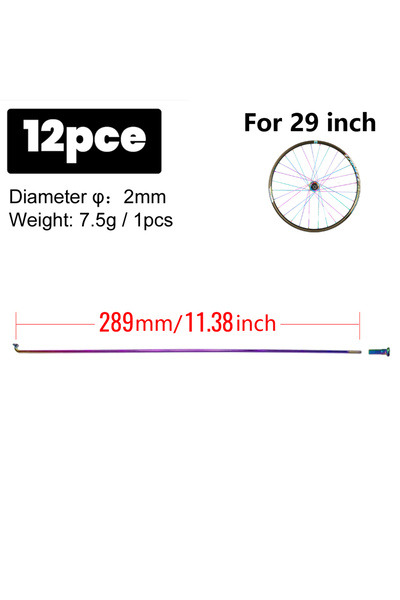 Choice colorful 12pcs 289mm TANKE Bicycle 12pcs Spokes Wire With Nipples For ...