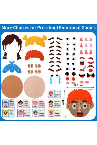Choice 1 set Kids Social Emotional Learning Busy Board with 9 Emotion Cards f...