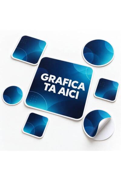 ShopPrint Autocolante personalizate 20x20 cm, 20 buc, tăiate pe contur