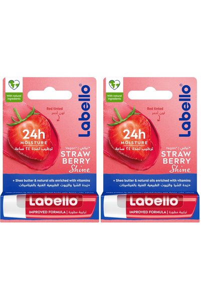 LABELLO مرطب الشفاه، للعناية بالشفاه، برائحة الفراولة، 4.8 جرام