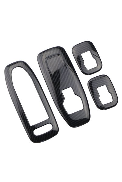 Choice carbon fiber Windows Lifter Panel Cover Trim for Peugeot 2008 208 2014...