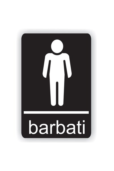 ShopPrint Semn Indicator Toaleta barbati, PVC, 14 x 10 cm
