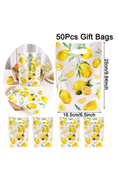 Choice 16.5x25cm Other 50pcs 10/20/50pcs Yellow Lemon Gift Bags Summer Fruit ...
