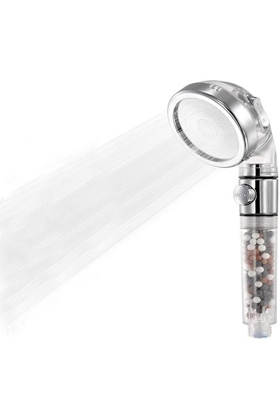 X SPRING Shower Head, 3 Spray Settings High Pressure Filtered Showerhead, Ion...