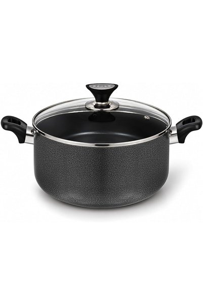 SONEX COOKWARES SONEX Non-Stick Casserole Pot 26 cm (6.5 L) with Glass Lid, B...