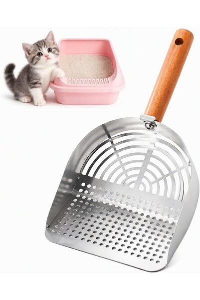 GENERAL Cat Litter Scoop Stainless Steel with Hook, Deep Shovel Quick-Filter ...
