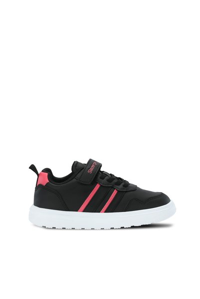 Slazenger Fivora Girls' Velcro Closure Black/Fuchsia Casual Sports Shoes.