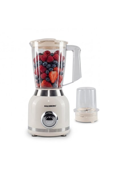 Hausberg Blender 2-în-1 de mare putere HB-7773BEJ, 400W, capacitate 1,75L, râ...