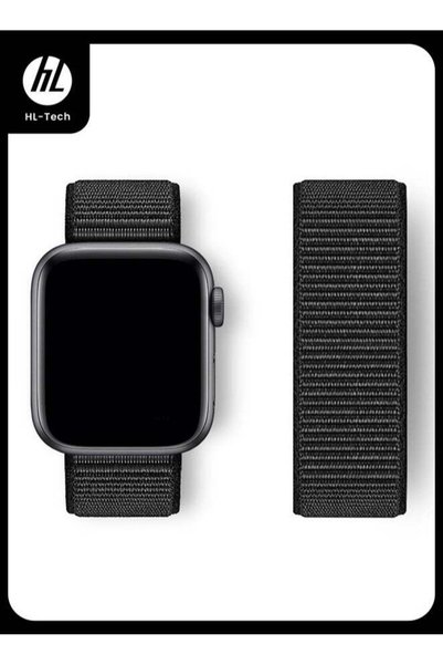 HLDHOME HL-Tech Breathable Nylon Loop Sport Band for Apple Watch 42mm/44mm/45...