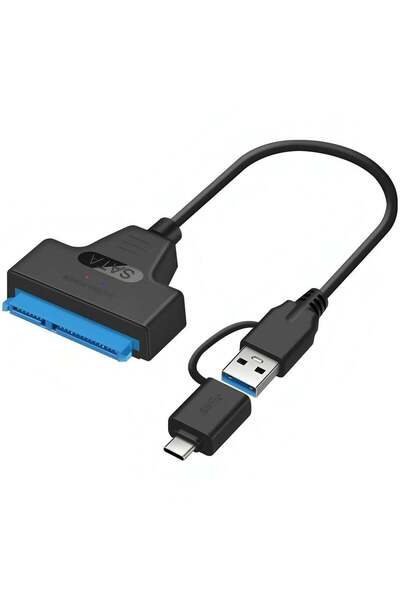 Apluynm كابل SATA إلى USB 3.0، SATA 22 Pin 2.5" أنثى إلى USB 3.0 و Type-C ذكر...