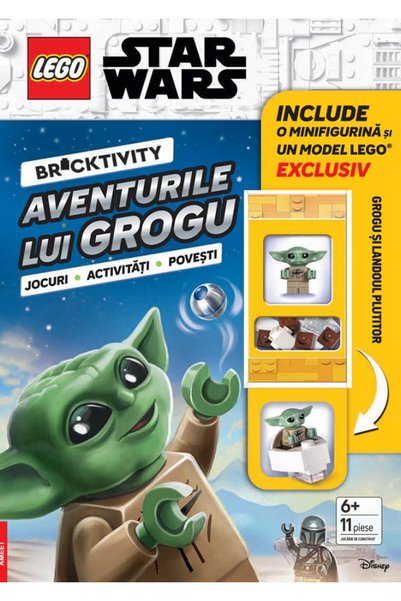 Editura DPH Aventurile lui Grogu + Minifigurină Lego: Grogu și Landau-ul plut...