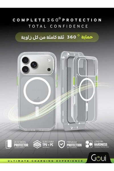 GOUİ iPhone 17 Pro 6-in-1 Complete Protection Package – MagSafe Full Protecti...