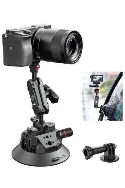 ulanzi Camera Suction Cup Mount for Action Camera - SC-02 4.5in Pump-actived ...