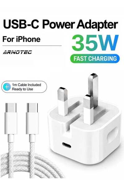 ARNOTEC شاحن سريع بقوة 20 واط مع كابل USB-C إلى Lightning، حاصل على شهادة MFi...