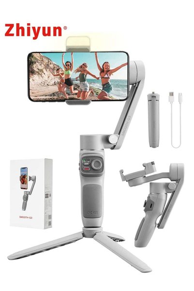 ZHIYUN جهاز تثبيت الهاتف المحمول ثلاثي المحاور من سموث كيو 3 مع حامل ثلاثي ال...