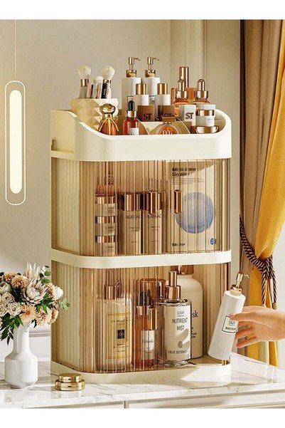 XIUWOO Large Capacity Cosmetic Storage Box Makeup Drawer Organizer Jewelry Na...