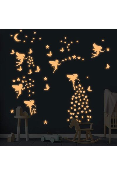 Robmoda Glow in The Dark Fairy Wall Decals, Luminous Fairies Stars Wall Stick...