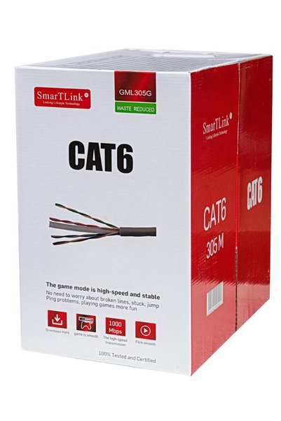 Smartlink كابل شبكة إيثرنت UTP CAT6 بطول 305 متر